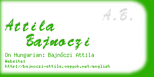 attila bajnoczi business card