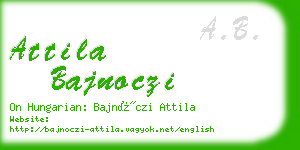 attila bajnoczi business card